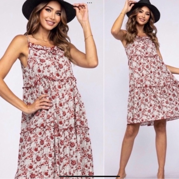 A Girl Thing Dresses & Skirts - USA MADE BOHO MEDALLION FLORAL DRESS